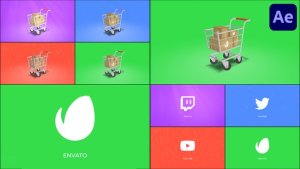 Videohive Shopping Cart for After Effects Logo Stings template preview