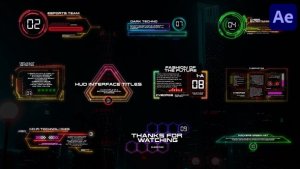 Videohive HUD Interface Titles for After Effects Titles template preview