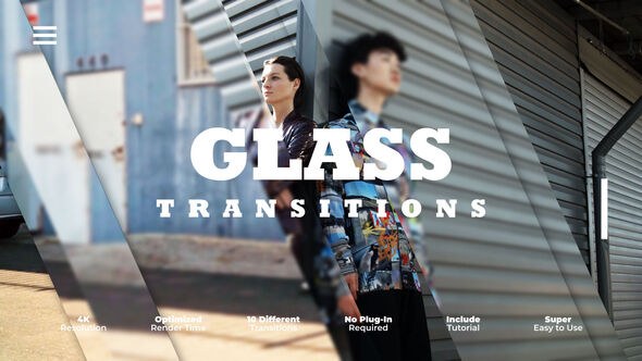 Videohive Glass Transitions 59684809 Elements template preview