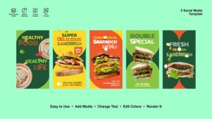 Videohive Healthy Food Reels 53602970 Product Promo template preview