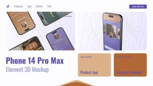 Videohive Mockup Phone Pro14 Product Promo template preview