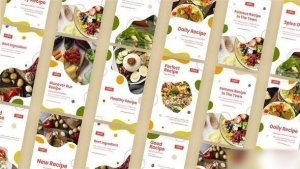 Videohive Recipes Ad Instagram Stories Video Displays template preview