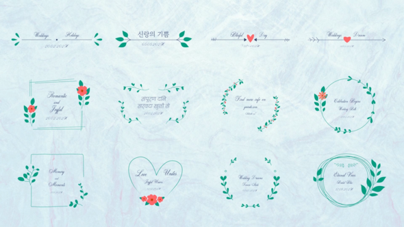 Videohive Wedding And Holidays Animations for After Effects Titles template preview