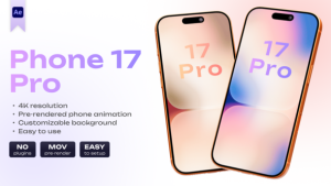 Videohive Phone 17 Pro Orange Mockup Product Promo template preview