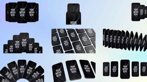 Videohive Stylish Multi-Frame Mockup for App Designers Product Promo template preview