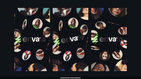 Videohive Photo Circle Teaser Stories Elements template preview