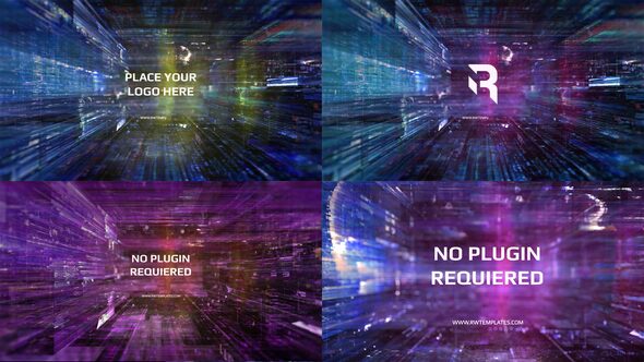 Videohive Cyber Logo 2 Logo Stings template preview