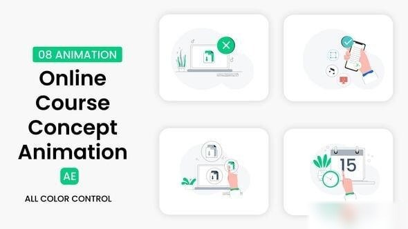 Videohive Online Course Concept Illustration