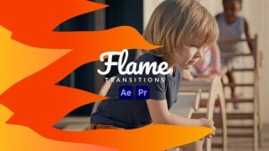 Videohive Flame Transitions Elements template preview