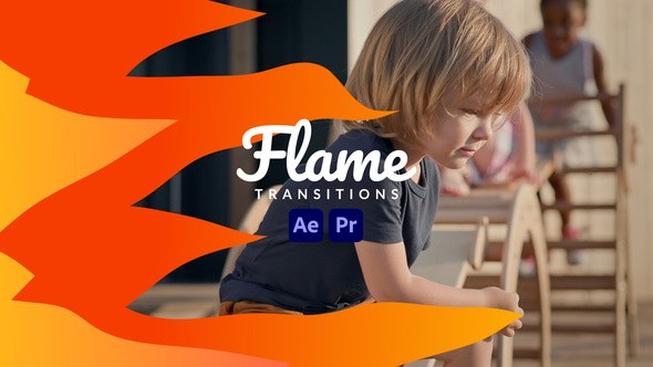 Videohive Flame Transitions Elements template preview