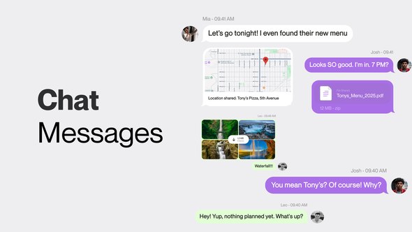 Videohive Chat Messages | Animated Messaging UI Template Video Displays template preview
