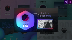Youtube Trendy Endscreens Video Displays template preview