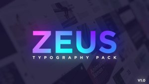 Minimal Typography Pack | Zeus Video Displays template preview