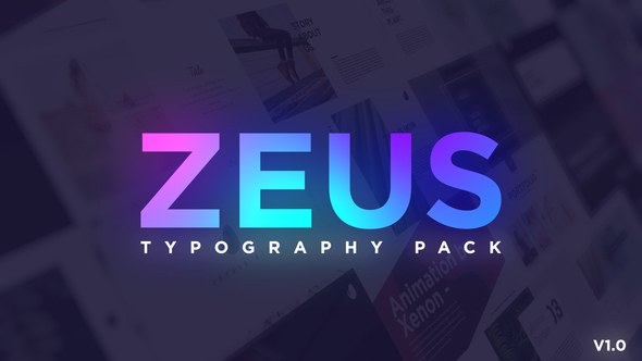 Minimal Typography Pack | Zeus Video Displays template preview