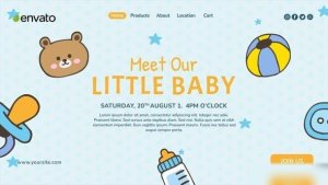 Videohive Baby Birth Shower - Birth album Video Displays template preview