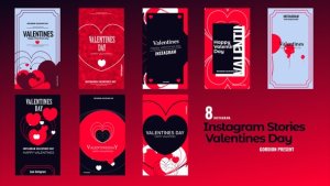 Videohive Valentines Day Instagram Stories Video Displays template preview