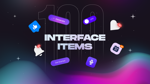Videohive Interface Items Library Elements template preview