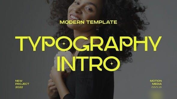 Videohive Modern Typography Intro Openers template preview