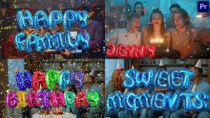 Happy Birthday letters Collection For Premiere Pro Premiere Pro template preview