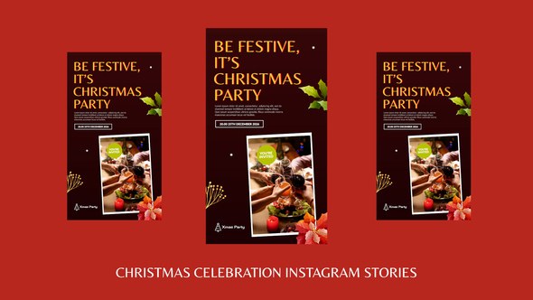 Videohive Christmas Celebration Instagram Stories Openers template preview
