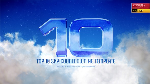 Videohive Top 10 Sky Countdown Elements template preview