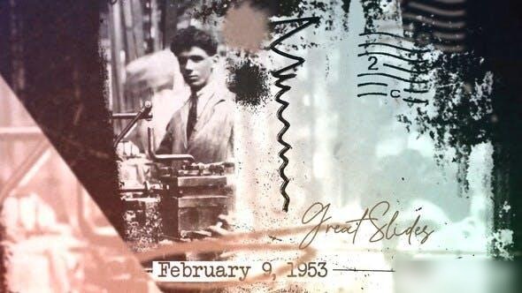 Videohive Old Letters - Memory Timeline Opener Openers template preview