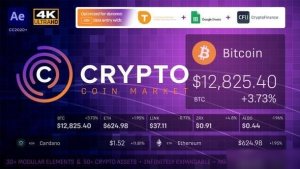 Videohive Cryptocurrency Coin Market Kit | Bitcoin Tracker Openers template preview