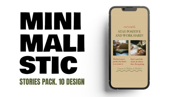 Videohive Minimalistic Stories Product Promo template preview