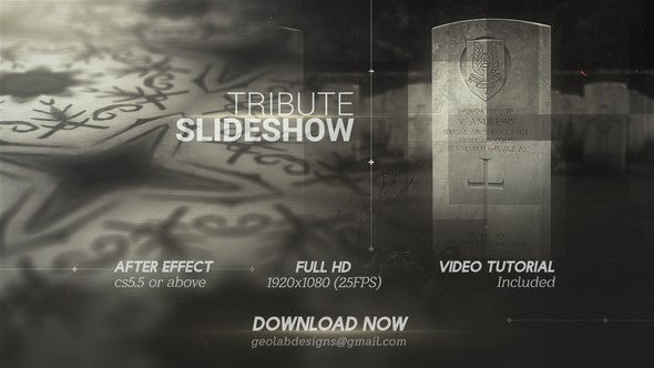 Videohive Tribute Slideshow l Memories Titles l History Promo Video Displays template preview