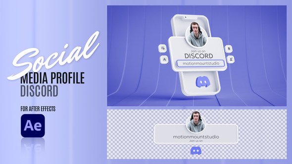 Videohive Social Media Profile - Discord Elements template preview