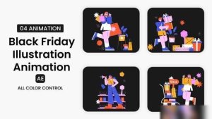 Videohive Black Friday Illustration Scene 55400529 Elements template preview