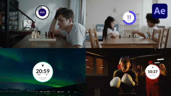Videohive Circle Timers 46002698 Elements template preview