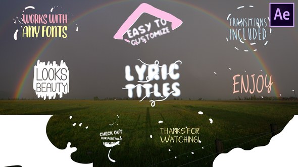 Videohive Cartoon Lyric Titles | After Effects Titles template preview