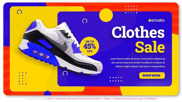 Videohive Clothes Sale Discount Product Promo template preview
