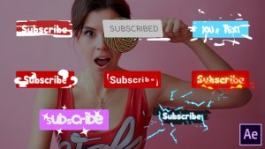 Subscribe Buttons | After Effects Video Displays template preview