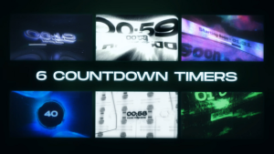 6 Countdown Timer | Stream Background Pack | MOGRT Premiere Pro template preview
