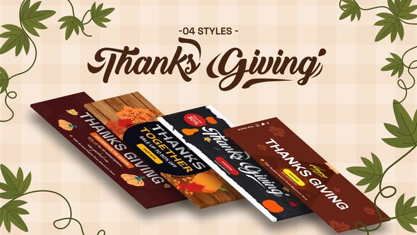 Videohive Thanks Giving Day Facebook Cover Product Promo template preview