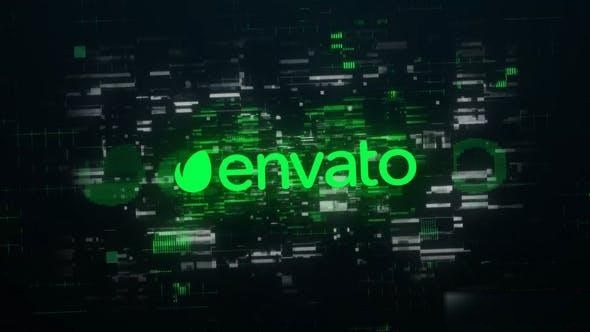 Videohive 4 in 1 Glitch Logo Reveal Pack Logo Stings template preview