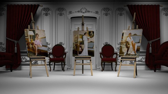 Videohive 3D Photo Gallery Mockup Pack Video Displays template preview