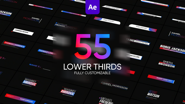 Videohive 55 Lower Thirds | After Effects Elements template preview