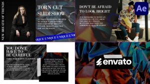 Videohive Torn Cut Slides for After Effects Openers template preview