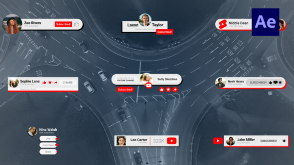 Videohive Clean Social Media Titles /Ae Titles template preview