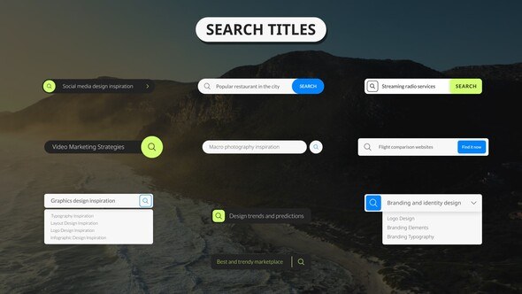 Videohive Search Titles Elements template preview