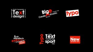 Videohive Kinetic text Titles template preview