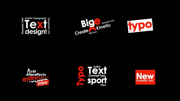 Videohive Kinetic text Titles template preview