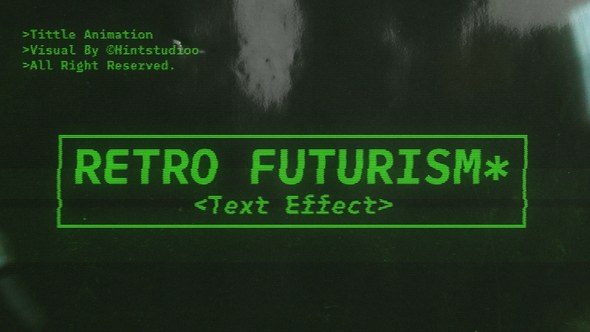 Videohive Text Effect Retro Futurism Titles template preview