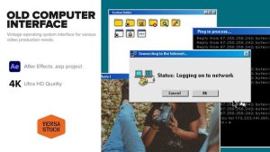Videohive Old Computer Dial Up Interface Elements template preview