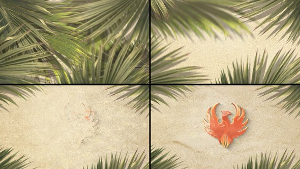 Videohive Sand Beach Summer Holidays Travel Logo Openers template preview