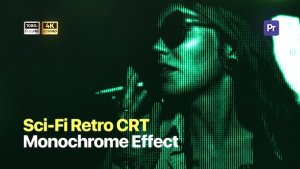 Sci-Fi Retro CRT Monitor Effect Premiere Pro template preview