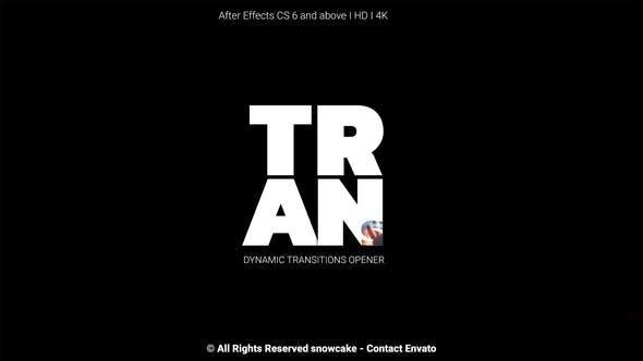 Videohive Dynamic Transitions Opener Openers template preview